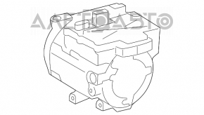 Compresorul de aer condiționat Toyota Highlander 14-19 2.7