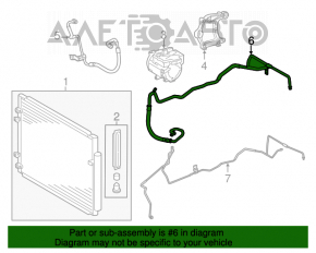 Трубка кондиционера компрессор-печка Toyota Highlander 14-16 3.5