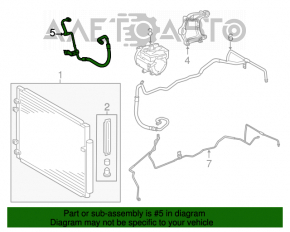 Bobina de condensare a compresorului de aer condiționat Toyota Highlander 14-19 2.7