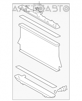 Radiator de răcire apă Toyota Highlander 14-19 2.7