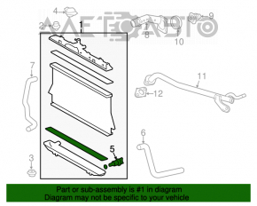 Radiator de răcire apă Toyota Highlander 14-19 2.7