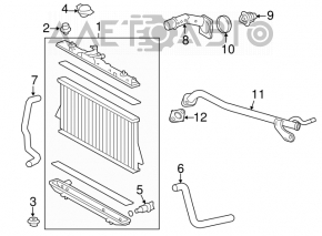 Radiator de răcire apă Toyota Highlander 14-19 2.7