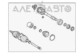 Привод полуось передняя левая Toyota Highlander 14-16 2.7 FWD