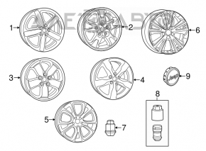 Roata de 17 inch pentru Jeep Grand Cherokee WK2 11-21 este indoita.