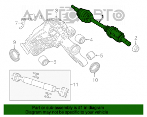 Привод полуось передняя правая Jeep Grand Cherokee WK2 13-