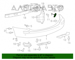 Suportul pentru bara spate stânga interior Toyota Rav4 13-15, nou OEM original.