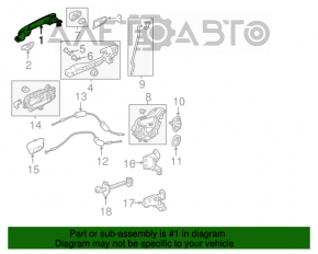 Ручка двери внешняя передняя правая Honda CRV 12-16