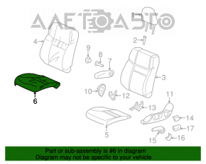 Водительское сидение Honda CRV 12-14 без airbag, тряпка серая