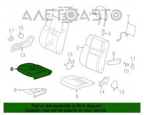 Пассажирское сидение Honda CRV 12-14 без airbag, механич, тряпка серая