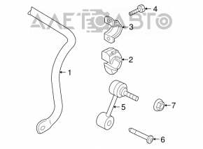 Stabilizator spate VW Tiguan 09-17 AWD 21mm