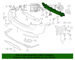 Amortizorul spate al bara de protectie pentru Hyundai Genesis 14-16 este indoit.