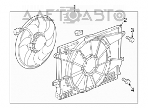 Difuzorul carcasei radiatorului asamblat pentru Chevrolet Cruze 16-