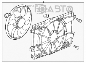 Difuzorul carcasei radiatorului asamblat pentru Chevrolet Cruze 16-