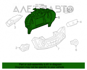 Tabloul de bord al Chevrolet Cruze 16-