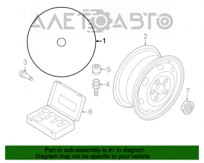 Комплект дисков R19 5*112 4шт VW Passat b8 16-19 USA R-Line