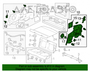 Обшивка арки левая Honda CRZ 11-16