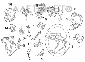 Butonul de control de pe volanul Honda CRZ 11-16