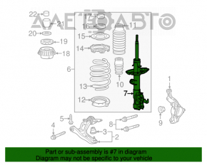 Amortizorul din față dreapta pentru Honda CRZ 11-16