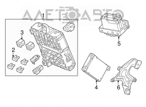 Blocul de siguranțe sub torpedou pentru Honda CRZ 11-16