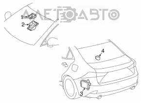 Датчик слепых зон правый Lexus IS 14-20