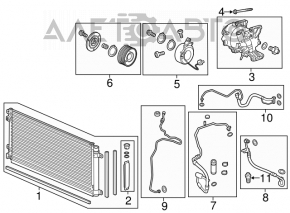 Compresorul de aer condiționat pentru Honda Civic X FC 16-21 1.5T