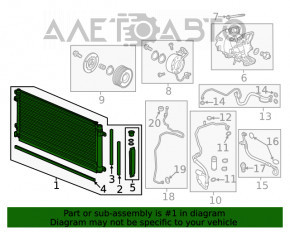 Radiatorul condensatorului de aer condiționat Honda Civic X FC 16-21 1.5T