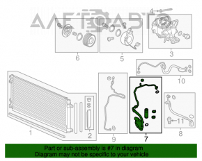 Трубка кондиционера Honda Civic X FC 16-21 1.5T