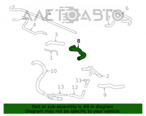 Furtunul de răcire superior al radiatoarelor Honda Civic X FC 16-21 1.5T