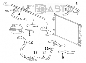 Furtunul de răcire inferior Honda Civic X FC 16-21 1.5T