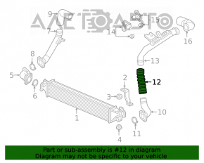 Furtunul intercoolerului stâng pentru Honda Civic X FC 16-21 1.5T