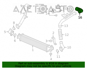 Furtunul intercoolerului stânga, al patrulea, pentru Honda CRV 17-22 1.5T.