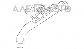 Tubul de intercooler stânga pentru Honda Civic X FC 16-21 1.5T, mediu.