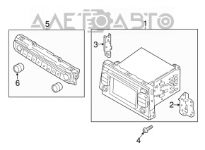 Radio cu casetofon Kia Optima 16 - ecran de 5", crom decolorat