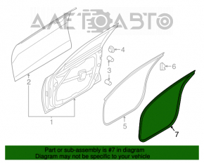 Уплотнитель дверного проема передний правый Kia Optima 16-