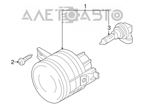 Far de ceata PTF dreapta VW Tiguan 09-11 Dorest nou original OEM