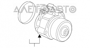 Amplificatorul de direcție asistată electric (EPS) pentru Honda Civic X FC 16-18 1.5T are carcasa crăpată.