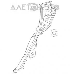 Decorație stâlp stânga jos spate Lexus RX350 16-22 negru nou original OEM