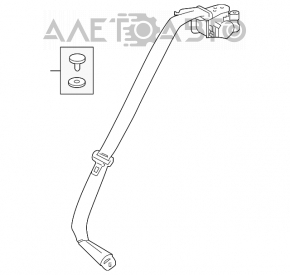 Centura de siguranță spate stânga pentru Lexus RX350 RX450h 16-22, neagră, care s-a desprins.