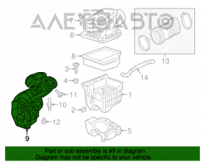 Receptor de aer cu rezonator Dodge Dart 13-16 2.0 2.4 Б/У неоригинал