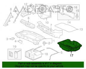 Tava portbagajului Honda Accord 13-15 hibrid