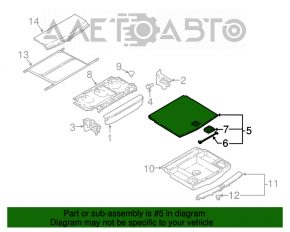 Capacul portbagajului VW Tiguan 18- negru, sub al doilea rând