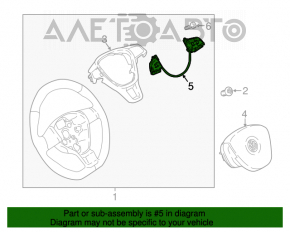 Butonul de control de pe volanul VW Tiguan 18-