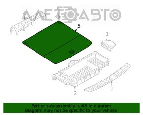 Capacul portbagajului Infiniti QX50 19- negru