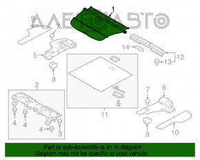 Capac portbagaj Subaru Outback 15-19 negru