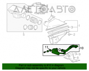 Conducta de aer pentru colectorul Cadillac ATS 13- 2.5 are clemele rupte