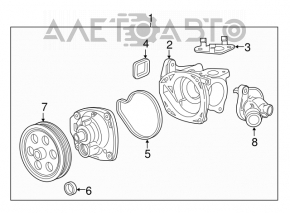 Pompă de apă pentru răcirea motorului Cadillac ATS 13- 2.5