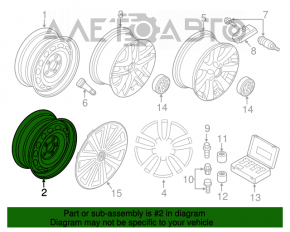 Disc de fier R16 VW Tiguan 09-17