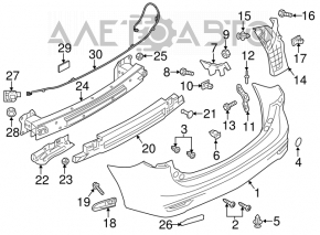 Suportul pentru bara spate dreapta Mazda 5 13-15