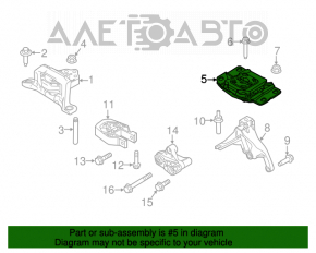 Pernele motorului spate Ford Focus mk3 15-18 restilizat 1.0T