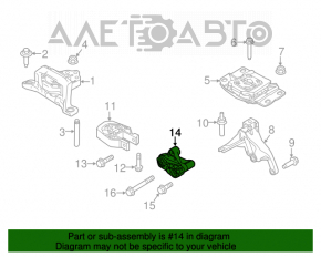 Подушка двигателя левая Ford Focus mk3 15-18 рест 1.0T